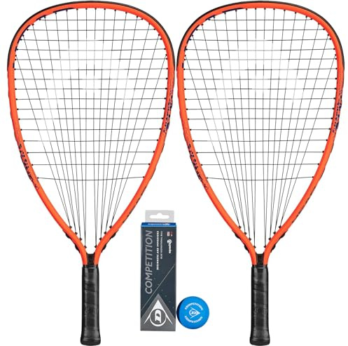 HEAD Cyclone Twin Racketball Set with 3 Racketball Balls