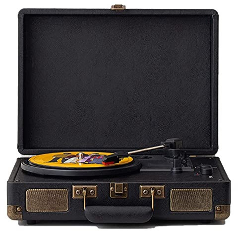 JFNHUTL Giradischi in Vinile, Giradischi Portatile Bluetooth con Altoparlanti Stereo, Giradischi in Vinile a 3 velocità con Trasmissione a Cinghia Che Supporta Bluetooth e 3,5 m