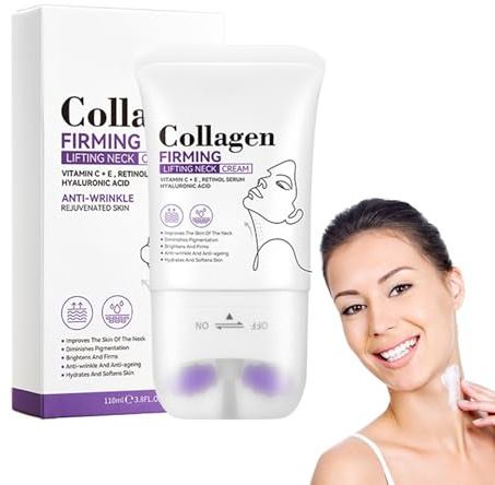 Collagen Cream för halsen, 110 ml uppstramande anti-rynk collage creme collage neck Firming Cream Neck Line anti-rynk kräm, fuktgivande anti-aging halskräm för hals och dekolleté