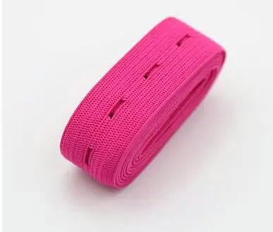 Cinta elástica de punto con ojal para manualidades, accesorios de costura, 20 mm de ancho, colorida, 10 m/lote, S0216H-NO.4