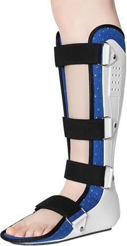 Brace On - Verstellbarer Nachtschienen-Fußschuh for verletzte Füße - Aufblasbarer orthopädischer Gehschuh - Frakturschuh for verstauchten Knöchel und Achillessehne - Dehnung der Wadensehne - rechter u