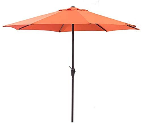 WDWDW Ombrellone da Spiaggia, ombrellone da Giardino, 2,7 m, con manovella, palo in Alluminio e 8 Bracci per Patio Esterno, Cortile e Spiaggia,