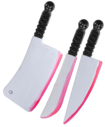 Cuchillos Realistas de Halloween 3 Piezas PVC para Fiesta