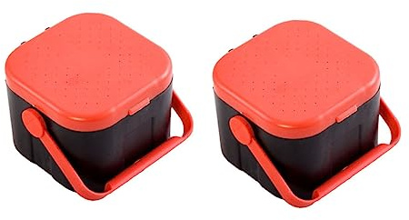 Milisten Boîte De Rangement Pour Vers De Terre 10X10X3.00 Pouces Conteneur Respirant Portable Double Pour Stockage D'Appâts Vivants Pêche