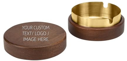 Cendrier personnalisé, ajoutez votre photo, votre logo et votre texte Cendrier personnalisé pour le bureau, les restaurants, la décoration de table intérieure, l'anniversaire et la fête des pères. (C)