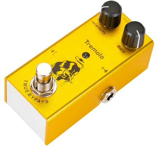 Milisten Pedale Tremolo Riduce la Perdita di Tono per Chitarra Elettrica True Bypass, Lega Resistente, Design Unico Regolazione Fine per Ragazzo Ragazza
