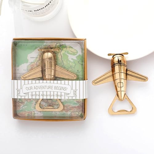 BSITSSS 2 Piezas Abrebotellas de Avión, Decoración de Aviónes Regalo Hombre, Abrebotellas de Cerveza para Veteranos Pilotos Entusiastas de Viajar o Amadores de Aviación