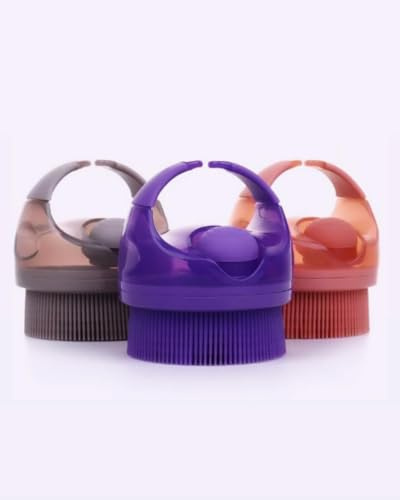 Silicone Body Scrubber for Shower & Bath – Hygienic Exfoliating Silicone Brush for Sensitive Skin, Quick-Drying, BPA-Free (Purple)