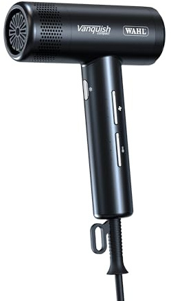 Wahl Vanquish Kompakt Hårtork - Digital Högvarvig Motor, Lätt Design, Jonteknik, 3 Hastigheter - Svart