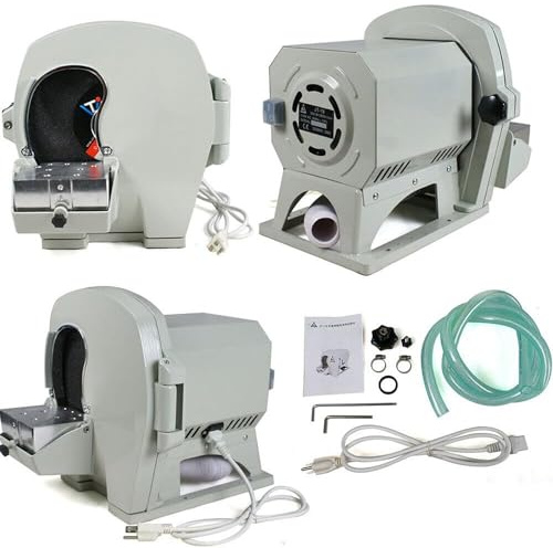 JXYQ Machine à poncer Les modèles dentaires humides 500 W, poncer Le plâtre abrasif, Machine à Disque pour modèles en plâtre 2800 TR/Min, équipement de ponçage pour modèles en plâtre