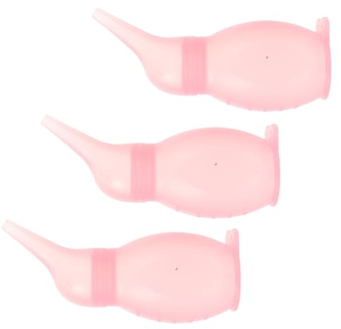ORFOFE 3 St Nässugare Manuell Mucus Remover Rosa Ergonomisk Tipp Säker Näsrensare för Nyfödda och Pojke Justerbar Sugkraft Portabel för Resa och Dagligt Användning