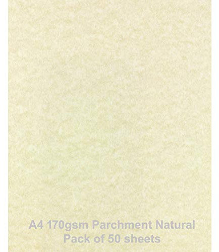 A4 170gsm Parchment Paper Natural Pack of 50 Sheets by ARK