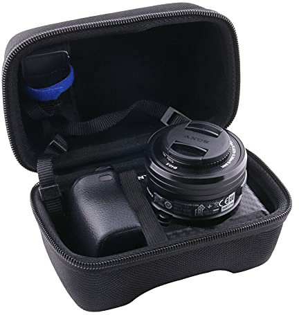 WERJIA Étui de Transport Rigide Compatible avec Appareil Photo numérique sans Miroir Sony Alpha a6000/a6400/a6600/a6100/a5100, Noir, Compatible avec Les Voyages
