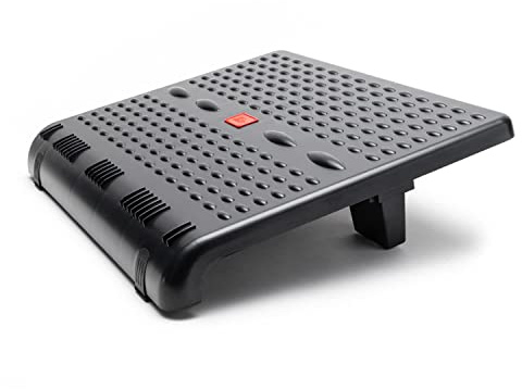 STEY ACCESORIOS Ergonomische Fußstütze für das Büro - Hergestellt aus Recyceltem Kunststoff - Verstellbar in 2 Positionen - Made in EU (1 Einheit)