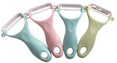 (4 PCS) XUNDE Peeling Fruit Knife,Vegetables Peeler,Advanced Ceramic Peeler for Fruits and Vegtables Rust Prevention,Cutting Potato Peeler, Suitable for Home (Random Color)