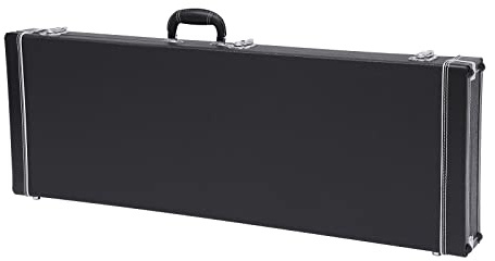 Egitarre Hartschalenkoffer Tragbare Quadrat Gitarre Hartschale FüR Standard Egitarre Egitarrenkoffer Deluxe Gepolstert Gigbag Integriertes Staufach (Schwarz)