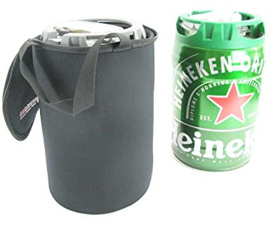 1x Bierkühler für 5L Fässer in Schwarz. Getränkekühler- Flaschenkühler für alle genormten Bierfässer aus 5mm dicken Neopren für beste Kühlung - Qualitätskühler Modell 2023 (5L, Schwarz, 1)