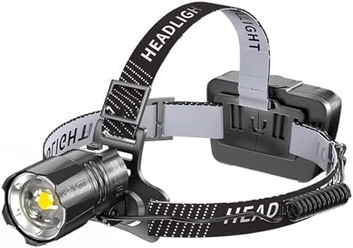 Linterna frontal Linterna frontal LED Linterna frontal Luz fuerte Carga de largo alcance Pesca montada en la cabeza al aire libre Pesca nocturna Zoom Iluminación de larga duración Faros exteriores (Co