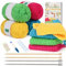 Aelike Knitting Kit for Beginners, Dishcloth Knitting Kit, Knitting Set with 25cm Metal & Bamboo Needles, Instructions and Yarn, Knitting Starter Kit for Adults