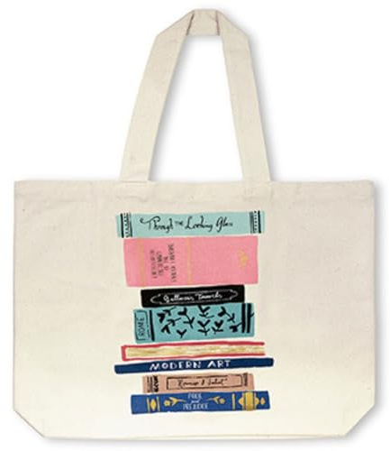 Kate Spade New York Large Canvas Tote Bag for Women, Cute Bag for Work, Teacher, Beach, Book Tote with Pocket