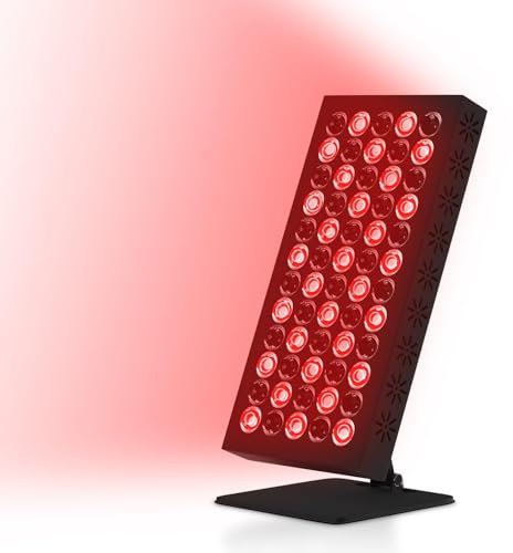 50W High Power Red Light Lamp Panel, 660nm & 850nm Infrared Light with 60 Pcs Chips LEDs for Home Use