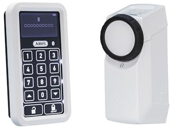 ABUS HomeTec Pro Bluetooth CFA3100 + Tastatur CFT3100 - Elektronisches Türschloss mit Code-Tastatur zum Öffnen der Haustür