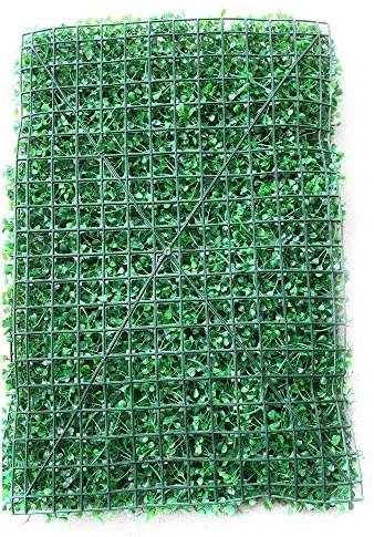 Queeucaer Placas de boj artificiales, setos de boj, paneles de pared, césped artificial, pared de césped verde, planta artificial, valla verde, panel decorativo, seto, protección UV, 12 unidades/juego