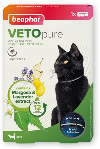 Beaphar VETOpure Reflective Flea Repellent Collar for Cats, 35cm