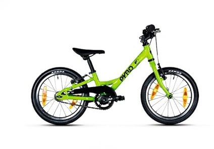 TechniBike PYRO SIXTEEN – lätt barncykel 40 cm för flickor och pojkar (styre, låg insteg, endast 5,6 kg)