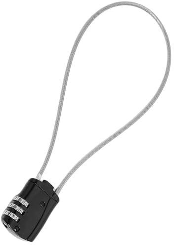 Lucchetto Cavo Acciaio, Lucchetto con Cavo Retrattile, Lucchetto Retrattile, Lucchetto Combinazione 3 Cifre, per Bici Caschi Motociclette Bagaglio Armadietto, Avvolgibile Tramite Pulsante