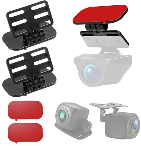 Giantree 2PCS Rear Camera Holder, Universal Dash Cam Rear View Camera Mount with A Screwdriver Tool, Adjustable Back Windshield Backup Mirror Holder Adhesive Car Dashcam Reverse Recorder Car Cam Mount