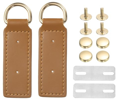 sourcing map Hebilla de anillo en D con tornillos, hebilla de clip lateral de bolsa, conector de cierre de cuero desmontable para hacer bolsos, carteras, manualidades