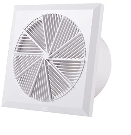 RWSXY Ventilatore di Ventilazione da 4/6/8 Quadrato, Ventilatore di Scarico Ultrasottile da Parete per finestre, Ventilatore di Scarico Silenzioso ad Alta velocità per Bagno, Cucina, WC