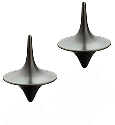 2 Stück Präziser Kreisel Tragbarer Präzisions-Metallkreisel Exquisite Perfekte Balance Desktop Kreisel Vintage Totem Zinklegierung Kreisel