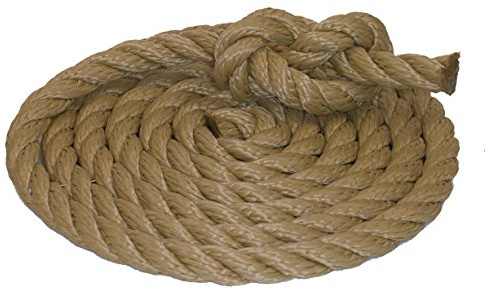Tauwerk 6mm - Farbe: naturfarben 3-litzig gedreht Leine Schnur Festmacher Rope Tau Seil Allzweckseil Reepschnur Lirolen-Tauwerk PP-Multifil, 3-schäftig gedreht (Länge 30mtr.)