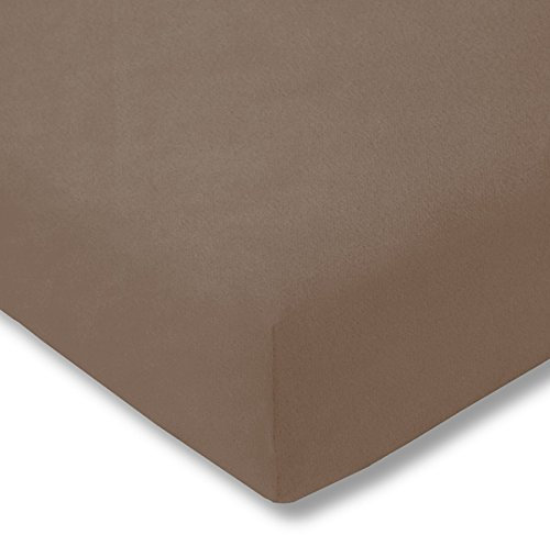ESTELLA Samt-Velours/Frottee Spannbettlaken Spannbetttuch Verschiedene Größen und Farben 100 x 200 cm Bahama