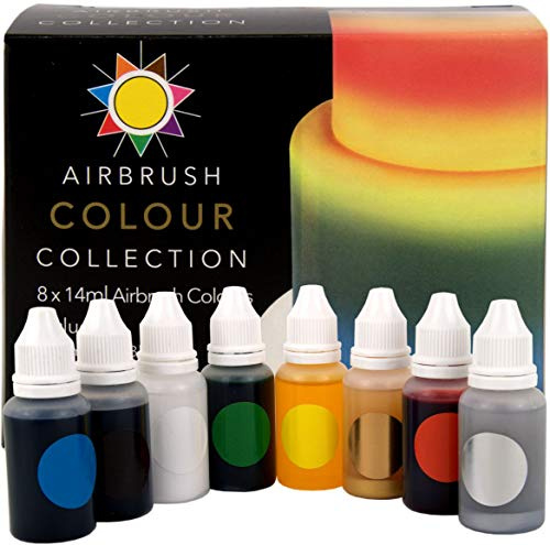 Sugarflair Airbrush Colouring Lebensmittelfarben Set, 8x14 ml