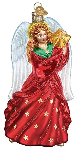 Old World Christmas RADIANT ANGEL Ornament, Red