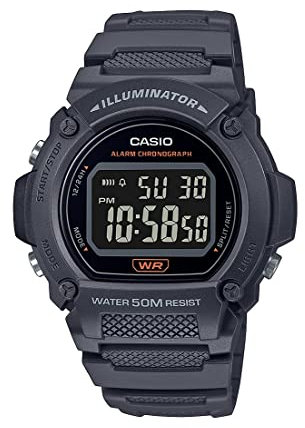 Casio Reloj Digital para Hombres de Cuarzo con Correa en Resina W-219H-8BVCF