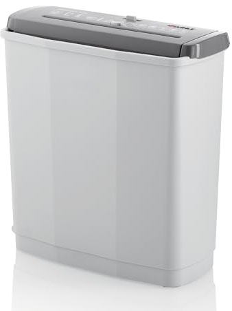Dahle PaperSAFE PS 60 Aktenvernichter, Sicherheitsstufe P-2, 6 Blatt | Streifenschnitt für den privaten Einsatz, 11 l Auffangbehälter, öl- und wartungsfrei, kompakte Bauweise