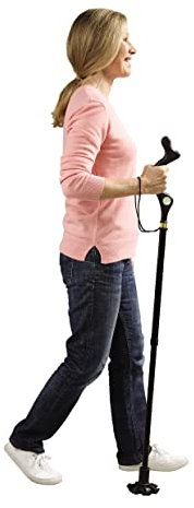 Good Posture Walking Cane – Adjustable Height Mobility & Balance Aid with Ergonomically Designed Handle – Lightweight, Strong & Durable Folding Walking Stick Which Prevents Stooping
