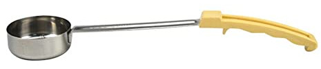 Rouufgeg Pizza Spread Sauce Ladle Rubber Handle Flat Bottom Kitchen Cooking Spoon Stainless Steel Measuring Stir Soup Spoon -3 Oz