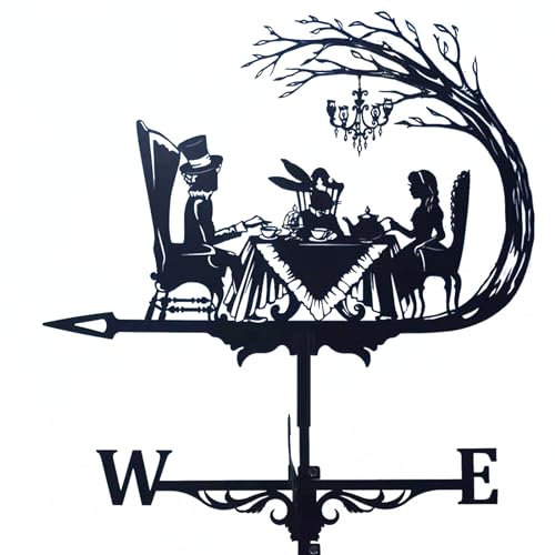 Wetterfahne für Abendessen, exquisiter Stahl, Retro-Stil, Metallornament, Bauernhof-Szene, Garten, Wetterfahne, Messwerkzeug, Terrasse, Hof, Dekoration, praktisch, praktisch