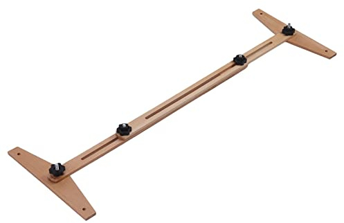Stair Tread Template Tool, Wooden Stair Tread Gauge and Shelf Layout Tool, Ajustable 30 to 49in in Length Stair Tread Jig, 0-270° Adjustable Stair Gauge for Stair, Riser, Partition