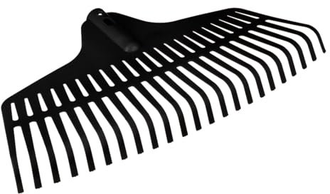 VERTO Rastrello da giardino, 46 cm, diametro 25 cm, pratica scopa a denti per racchiudere foglie e erba tagliata, con robusta zincatura in plastica | giardino multirastrello in plastica cipolla