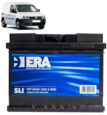 Batteria 60Ah per Volkswagen Caddy III 1.6 2.0 TDI gasolio 2004-2015