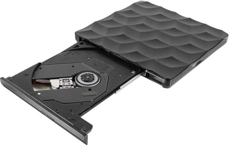 Milisten Usb 3.0 External Dvd Drive Type-c Port, Portable Dvd Burner and Rewriter for Laptop and Desktop, Compatible and, Slim Optical Disc Player for Multimedia and Data Backup
