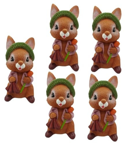 BESPORTBLE 5st Kaninchen-verzierung Frosch Mini-frösche Simulationskaninchen Gefälscht Künstlich Landschaft Hasenfigur Im Freien Rasendekoration Käfig Zwerge Häschen-handwerksverzierung Harz