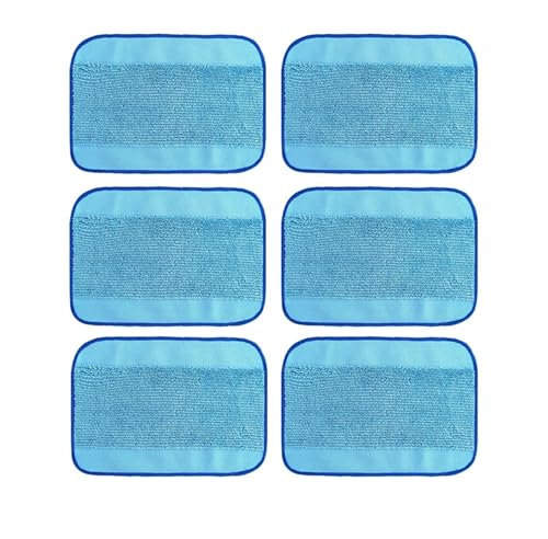 WUPEDI Mikrofaser-Mopptuch, for iRobot, for Braava 320 380 380T 390 390T Mint 4200 5200 5200C Roboter-Staubsauger-Ersatzzubehör Wischroboter Reinigungspad(6pcs)