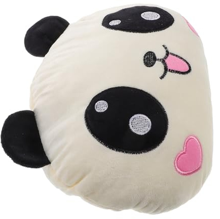 Amosfun Panda Wanderkissen als Auto Nackenkissen mit Weichem Bezug Kopfstütze für Fahren Elastischem Band und Gemütlicher Nackenstütze